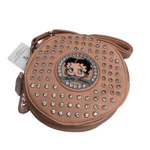 BETTY BOOP Women’s Crossbody Pink 
8.5 X3X8.5 New With Tags Studded